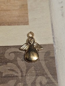 Authentic 24k Yellow Gold Plated Angel Charm Pendant