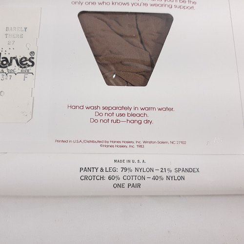 Hanes Alive Light Support Panty Hose 813 Size Plus F Color Barely There - Picture 4 of 4