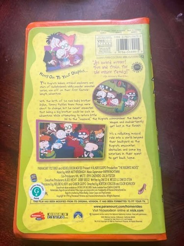 The Rugrats Movie (1998) VHS - Nickelodeon, Orange Tape, Great Condition - Picture 2 of 3