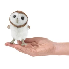 Folkmanis Puppets #2645 - Mini Barn Owl Finger Puppet