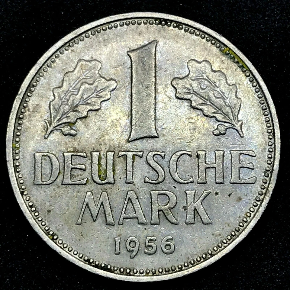 ALEMANIA 1956 G 1 MARCO ALEMÁN - MONEDA ESCASA - REPÚBLICA FEDERAL ALEMANIA KM#110 Foto 4 de 4