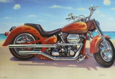 Valter Morais Cool Ride Einfach Harley Davidson Serigrafie Handsigniert Kunst