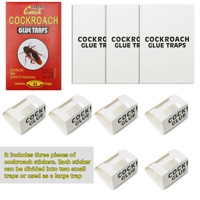 48PCS Cockroach Killer Fly Trap Insect Roach Pest Trap Odorless Glue Paper Catch