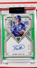 Bobby Witt Jr 2022 Topps Definitive Green Parallel RC Auto 22/25 Hit Royals RAW