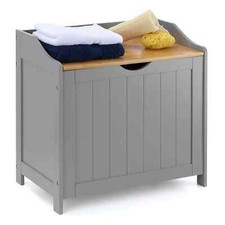 Wooden Slimline Bathroom Storage Unit Laundry Toilet Cleaning Tidy Organiser Box