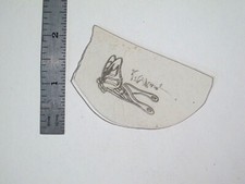 vtg 1960s 1970s Tattoo Flash acetate stencil Butterfly Tiny Tips signed BF2