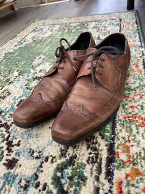 lavorazione artigiana leather dress shoes Lavorazione Artigiana Mens Brown Leather Lace Up Brogue  main image 3
