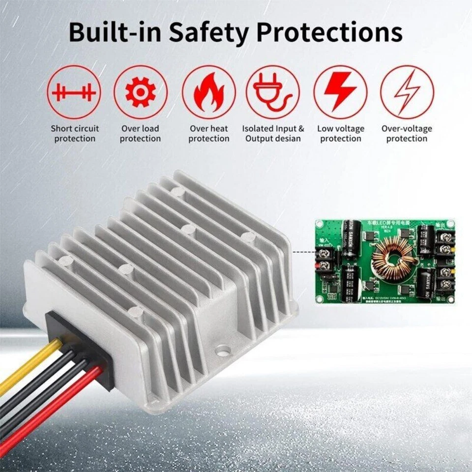 Converter DIY Step Down DC Voltage For RYOBI DC 18V To 12V 480W 40A Adapter Dock - Image 3 of 4