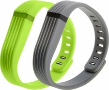 WoCase Flexband Fitbit Flex Tracker Unisex Gray/Green Wrist BAND 2-pk New