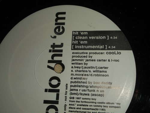 Coolio Hit 'Em 33rpm Vinyl Record 1997 TOMMY BOY RECORDS 12" EP Promo 4 Singles - Picture 7 of 10