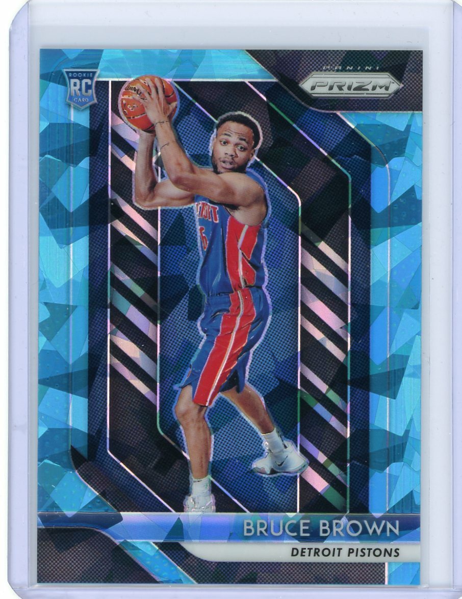 2018-19 Panini Prizm Basketball Blue Ice Prizm Rookie #132 Bruce Brown #54/99
