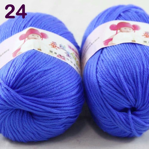 Sale 2 Skeinsx50g Cashmere Silk Wool Children Hand Knit Blankets Crochet Yarn 24