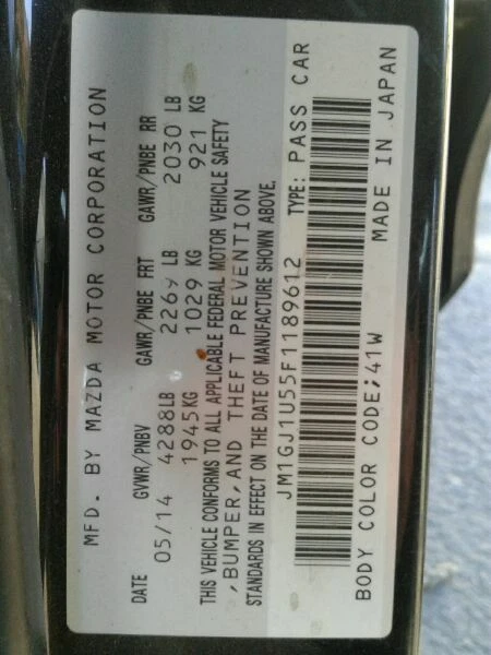 Steering Gear/Rack Power Rack And Pinion Fits 14 MAZDA 6 64769 - Image 4 of 4