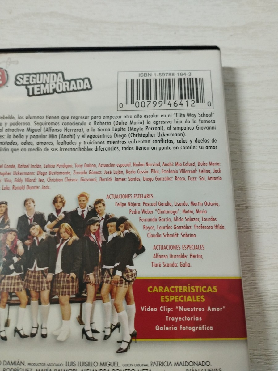 Rebelde RBD Second Season - 3 x DVD Spanish English NTSC