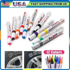 12Pcs Waterproof Permanent Paint Marker Pen For Car Tyre Tire Tread Rubber Meta*