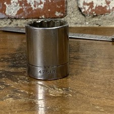 Vintage Craftsman USA Made 1 Inch, VV- 47514, 12 point, 1/2" Drive Socket