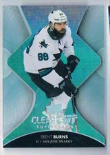 2017-18 UPPER DECK CLEAR CUT SUPERSTARS BRENT BURNS SAN JOSE SHARKS #CCS-BB