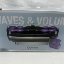 Conair Waves and Volume 12 Flocked Rollers w/Ceramic Infused Technology TESTED