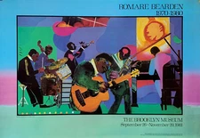 Jamming at the Savoy by Romare Bearden Art Print Jazz Music 1981 Poster 22x31.75