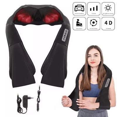 Shiatsu Back Neck and Shoulder Massager with Heat Deep Tissue 3D Kneading~