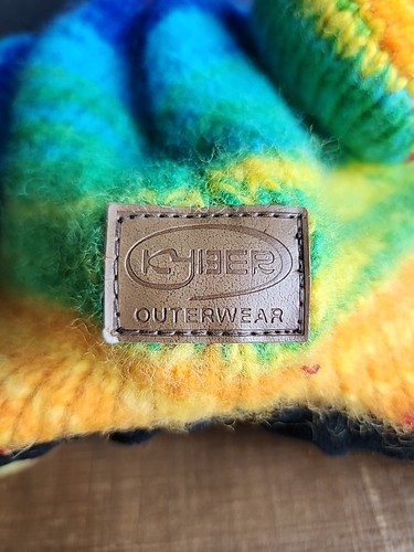 Kyber Outerwear Corp. Wool Rainbow Earflap Child Hat/Beanie Made in Nepal MONKEY - Picture 5 of 22