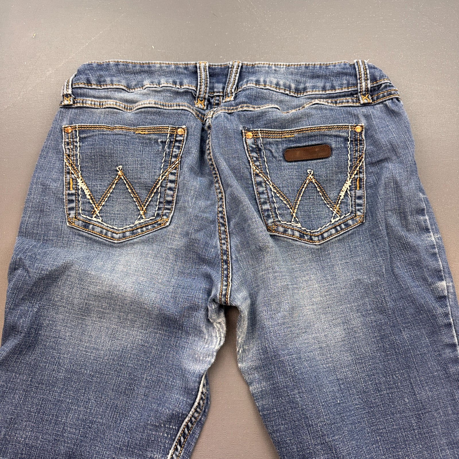 Wrangler Jeans Juniors Girls Size 15x34 Bootcut Stretch Blue Western Rodeo Y2K