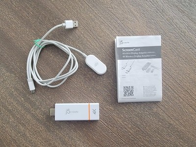 j5create ScreenCast 4K Wireless Display Adapter. Model JVAW76
