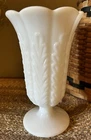 Vintage E.O. Brody Company White Milk Glass Vase