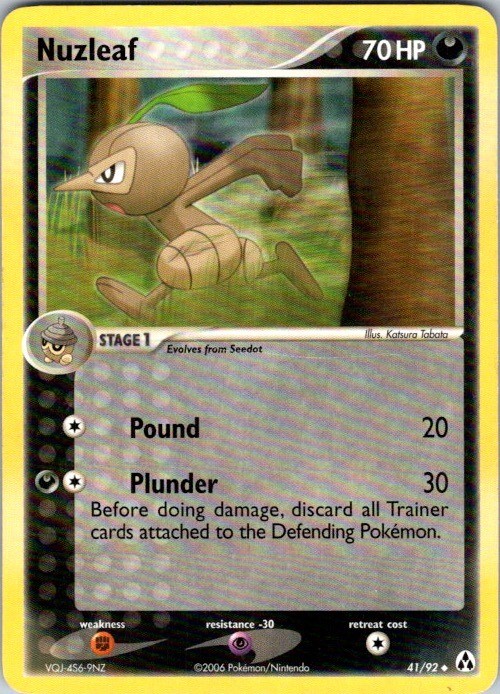 Nuzleaf 41/92 Uncommon Legend Maker Pokemon Damaged