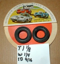 1 pr treaded Good Year Tires by REVELL 1/24th Slot Car T 1 1/8 X W 1/4  R3473