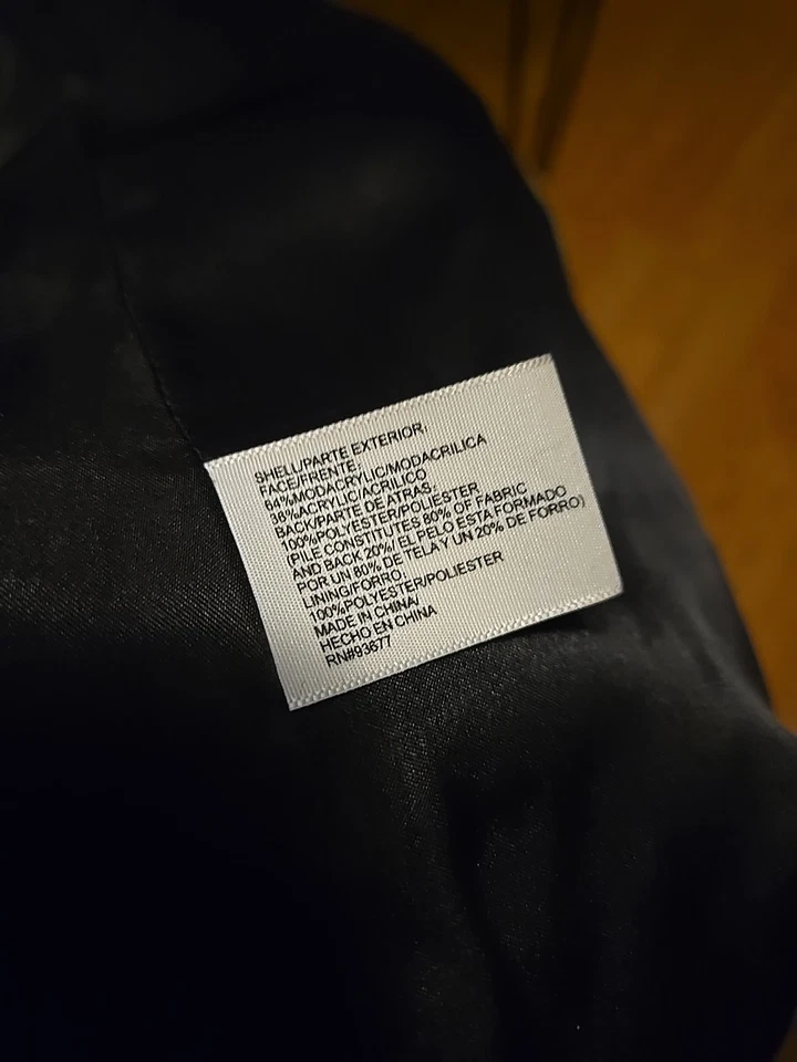 Винтажный Восток 5 искусственного меха гепард леопард животных печати пальто с капюшоном размер M - Изображение 4 из 4