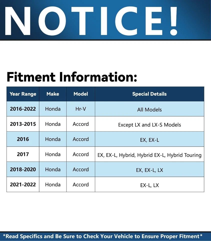 Pastillas de freno delanteras cerámicas para 2016 2017 2018 2019 2020 2021 2022 2023 Honda HR-V Foto 2 de 4