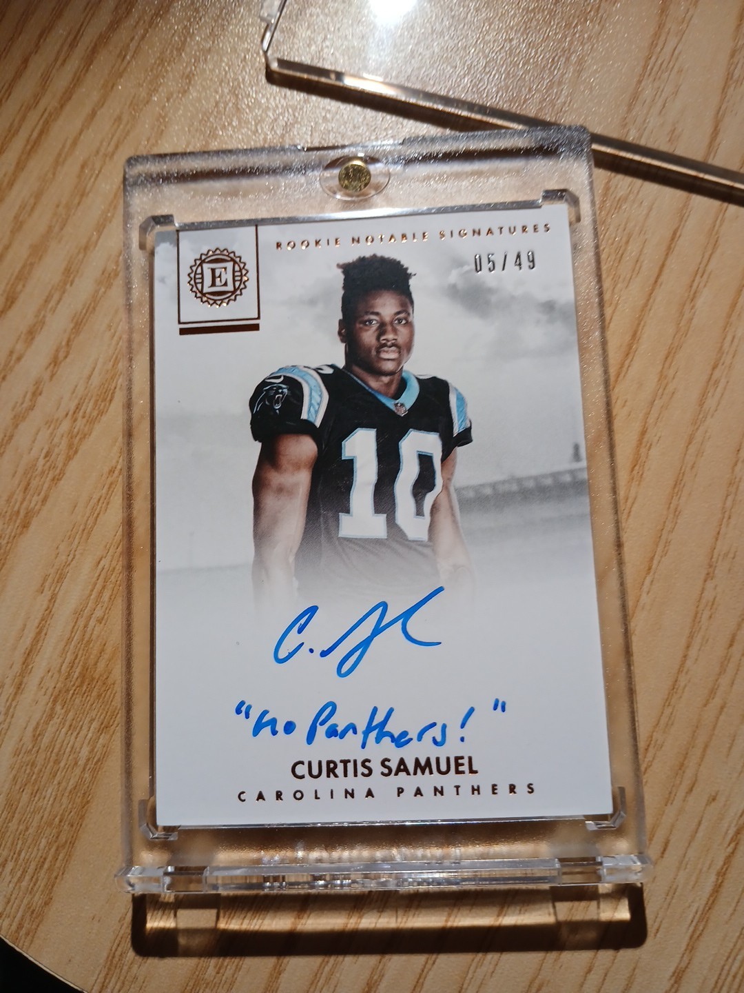 Curtis Samuel Panini Encased Rookie Notable Signatures #RNCSM Base