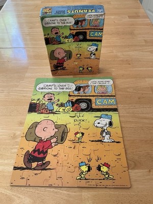 キャンディママ Vintage 1971 PEANUTS GANG CAMP'S OVER! 63 Piece Puzzle Complete | eBay