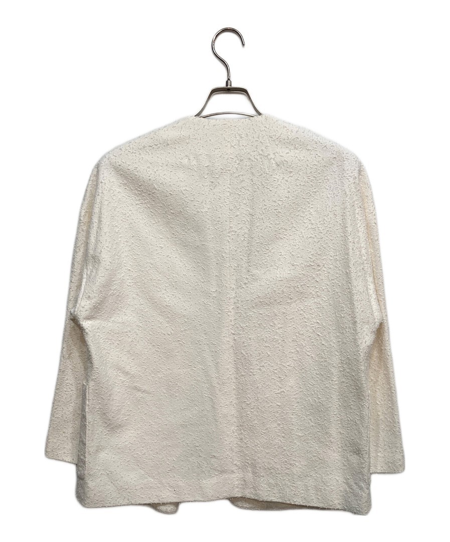 MACPHEE Loop Yarn Tweed Collarless Jacket 12-07-3… - image 2