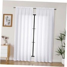 Curtains 84 Inches Long for Living Room 2 Panels 50"W x 84"L Pack of 2 White