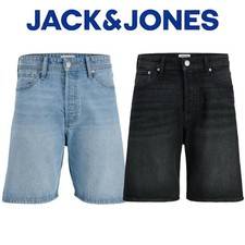 Jack & Jones Mens King Size S/W Denim Shorts Relaxed Fit High Waist Casual Wear
