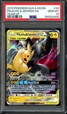 PSA 10 Pikachu & Zekrom GX 33/181 Holo Team Up 2019 Pokemon on eBay