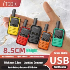 Mini Kids Walkie Talkie 2 Pack UHF 1-5Km Two Way Transceiver Toy Radio