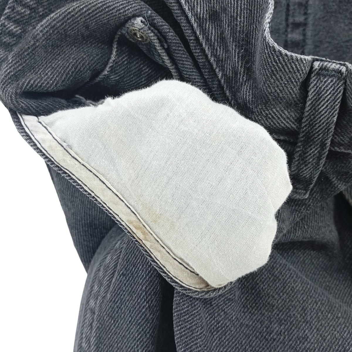 Used Wrangler Regular Fit Black Denim Straight Leg Denim Pants Men's Size W31 thumbnail 9