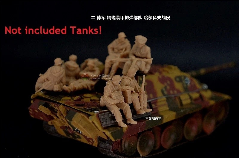 Modelo 8 homens impresso em 3D 1/72 Segunda Guerra Mundial Alemanha Batalha de Kharkiv granadeiro blindado - Imagem 3 de 4