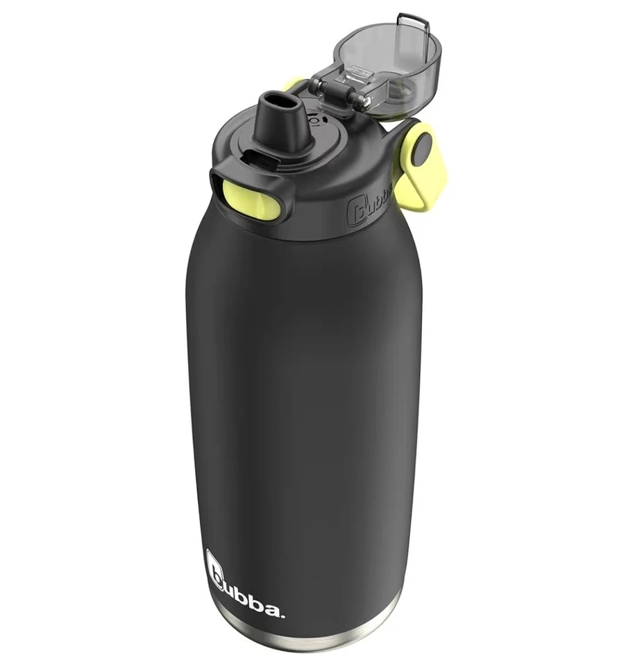 New bubba Radiant Push Button Water Bottle Rubberized Licorice Black 40 oz - Image 3 of 4