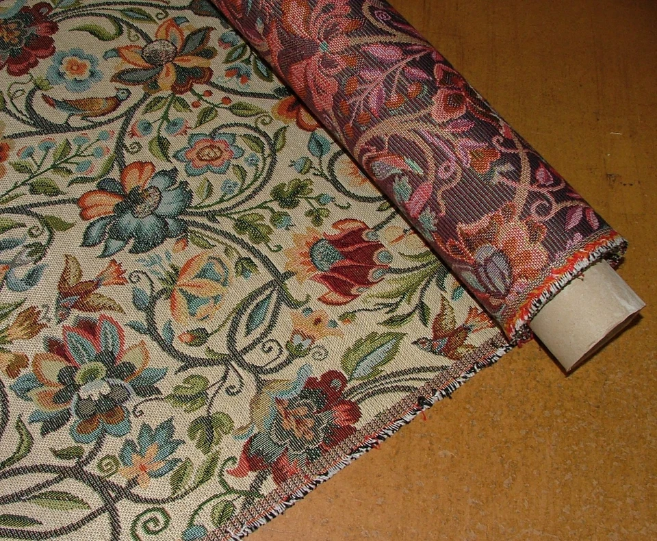 Jacobeo Floral Tapicería Tela Tapicería de Cortina Cojín Suave Muebles - Imagen 4 de 4