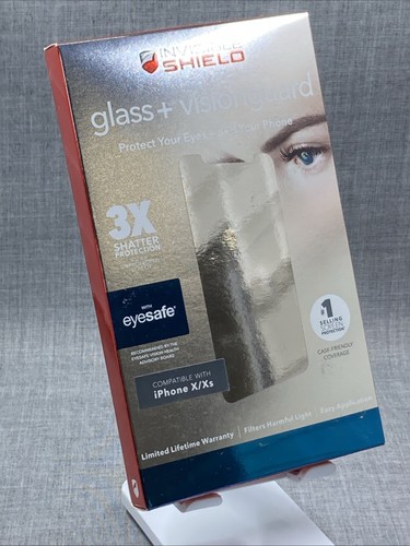 Zagg Invisible Shield Glass + Visionguard Screen Protector for Iphone X / Xs NIB - Picture 4 of 4