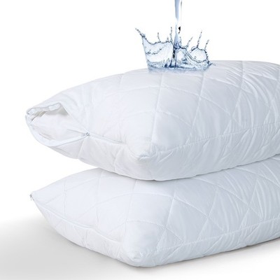 Waterproof Pillow Covers Zippered 6 Pack Standard Queen King Pillow Protectors