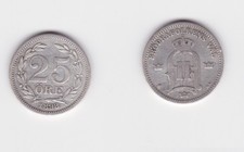 25 &Ouml;re Silber M&uuml;nze Schweden 1898 ss (162430)