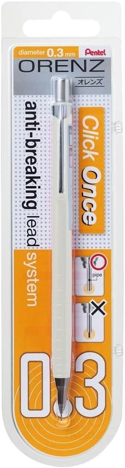 Механический карандаш Orenz 100% небьющийся в блистер карта 0,3 мм белый 0,3 м - Изображение 4 из 4