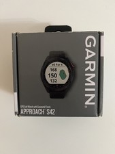 Garmin Approach S42 GPS Golf Watch with a gunmetal finish.