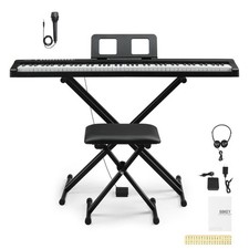 88 Key Digital Piano, Semi Weighted Electronic Keyboard Piano with Music Stand