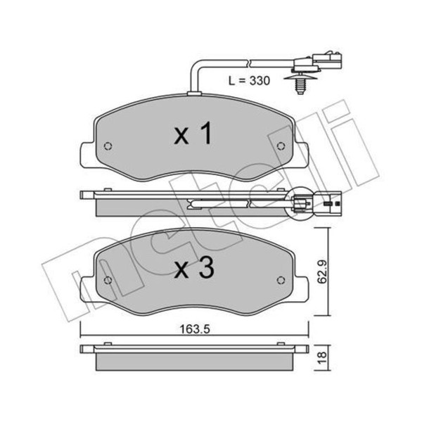 Metelli BremsbeläGe Hinten FüR Nissan NV400 Bus Renault Master III-image